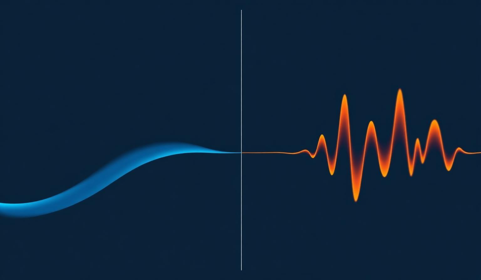 Two-panel diagram: smooth EM wave vs an engineered EM pulse